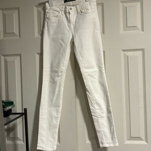 J Brand Women's White Low Rise Light Wash Cigarette Skinny Denim Jeans Size 26